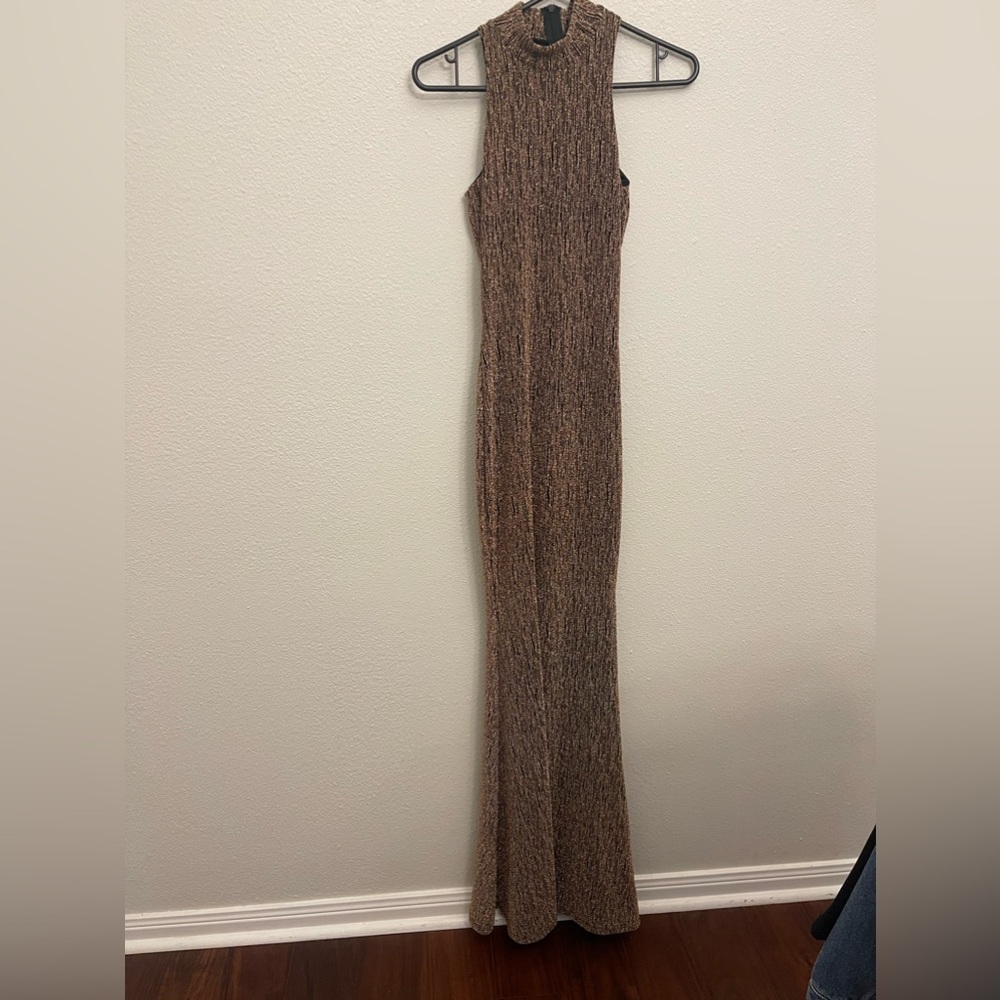 gold floor length dress